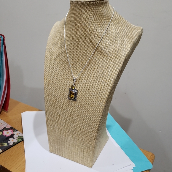 Beautiful Handmade Citrine Gemstone 925 Pendant Silver Necklace - Picture 8 of 9